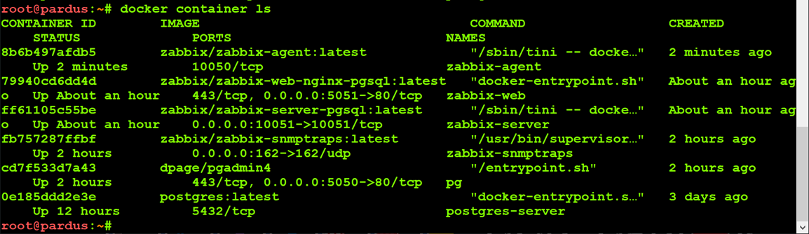 Docker ile Zabbix